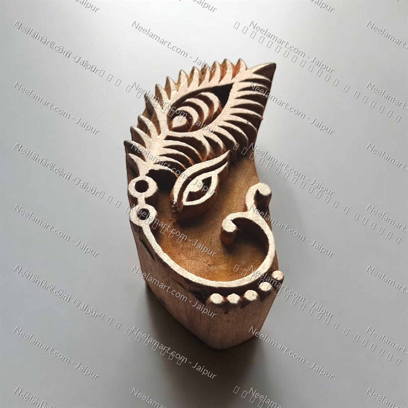 Spiritual Krishna Wing Wooden Stamp